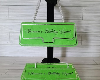 Hershey Purses Party Favor, Candy Party Favors, Green Hershey Purses, Party Favors, Birthday Favors, Tea Parties, Birthday Parties