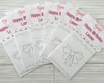 Bow Mini Coloring Books, Party Favors, Birthday Parties, Bow, Themed Birthday Party