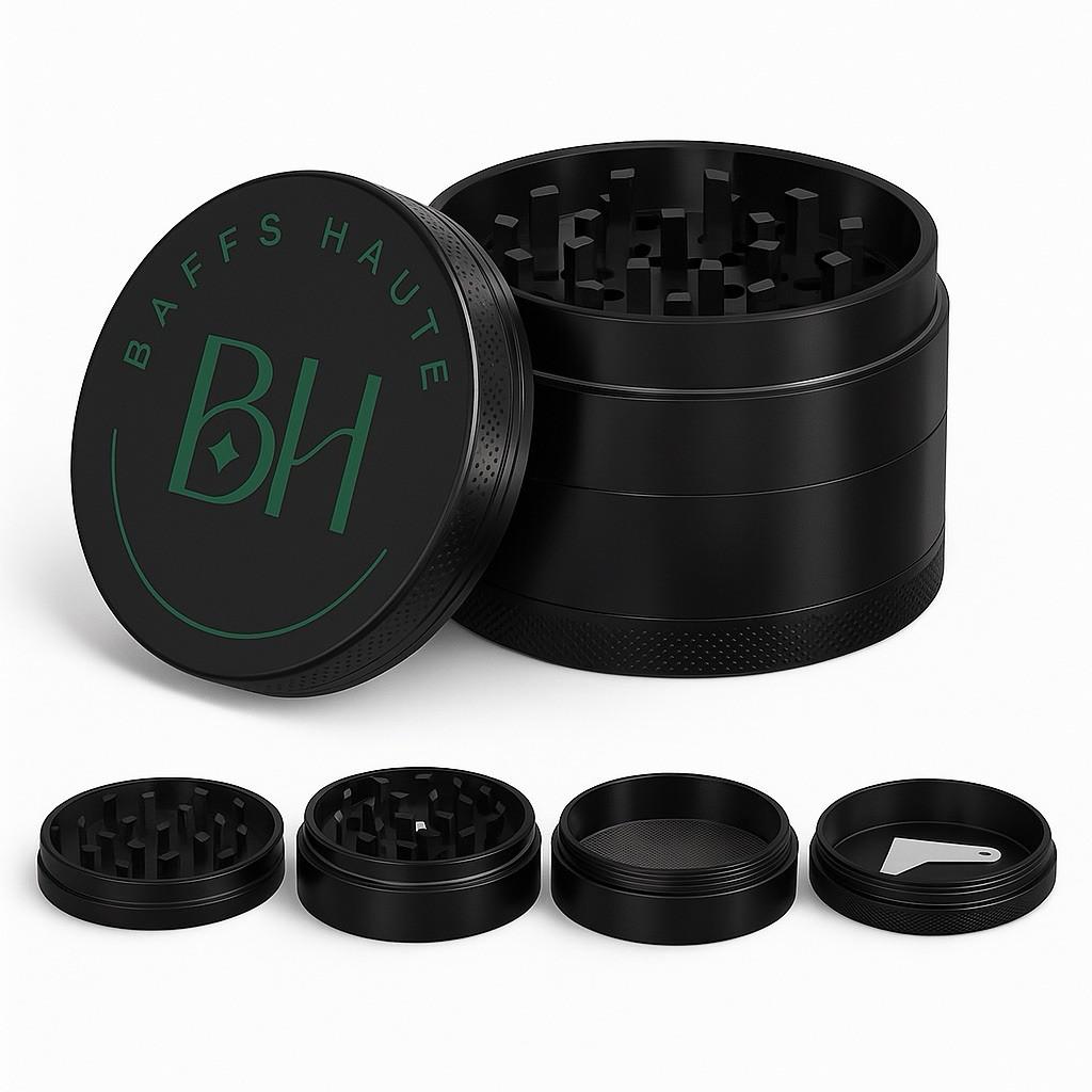 BHHOME Premium Grinder per erbe aromatiche a 4 strati da 3 pollici e 75 mm - Lega di alta qualità per erbe aromatiche