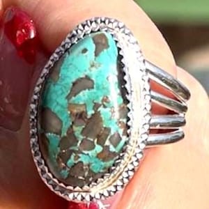 8.75 Turquoise Sterling Silver Ring