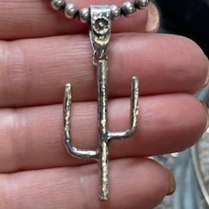 Sterling Silver Cactus Pendant