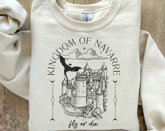 Viertes Flügel Sweatshirt: Königreich Navarra Dragon Rider Romantasy Shirt
