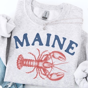 Maine Lobster Sweatshirt: Coastal Fisherman Crewneck