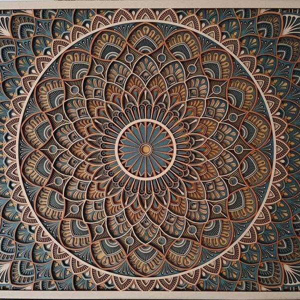 Wood Wall Art, 3D Decor, Mandala Art, Living Room Decor, Bedroom Decor, Laser Cut Arts and Crafts