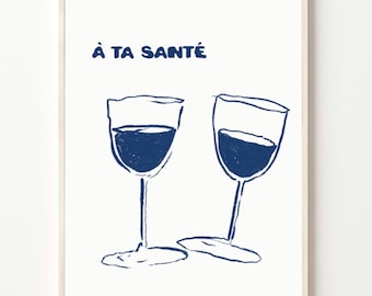 French Wine Print