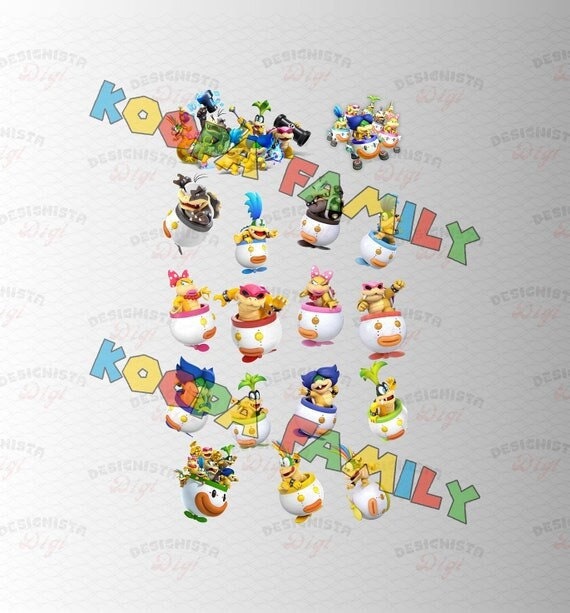 Super Mario Bowser and Bowser Jr. Png Bundlesuper Mario -  in 2023