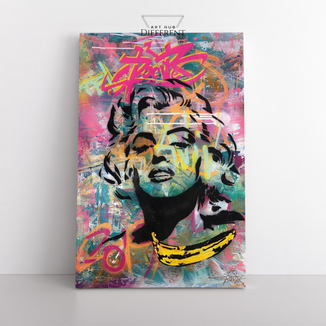 Marilyn Pop Art Wall Art, Apartment Framed Canvas Print, Modern Wall Decor, Gallery Art Print