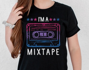 Bisexual I'm A Mixtape Unisex T-Shirt, Bisexual Pride Parade Festival, Bi is Valid, Bisexual Guy Shirt, Bi Boy Shirt, Bisexual Girl Shirt