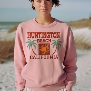 Vacation Huntington Beach California Unisex Crewneck Sweatshirt, Huntington Beach California Sweatshirt, Huntington Beach Gift