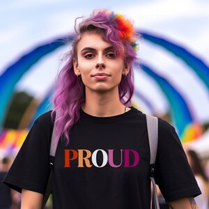 Lesbian Proud Unisex T-Shirt, Pride Shirt, LGBTQ Tee, Gay T-Shirts, Gay Pride Shirt, Lesbian Pride Shirt, Rainbow Tee