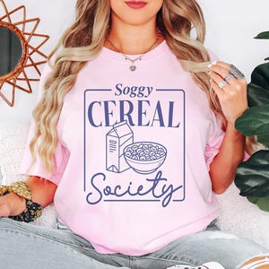 Soggy Cereal Society Comfort Colors Graphic Tee – Cereal Lover Shirt, Bold & Fun Breakfast Apparel