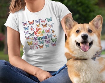 Butterfly "Be Kind" Unisex T-Shirt, Uplifting Tee for Kindness
