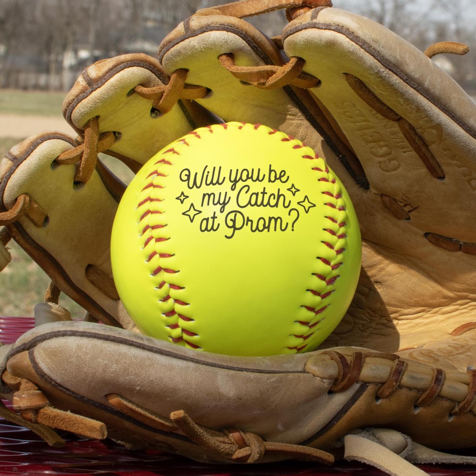 Will You Be My Catch at Prom? Softball Ball | Softball Promposal | High ...