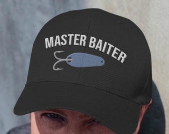 Maser Baiter Embroidered Dad Hat, Funny Fishing Dad Hat, Fishing Gift, Dad Gift Father's Day