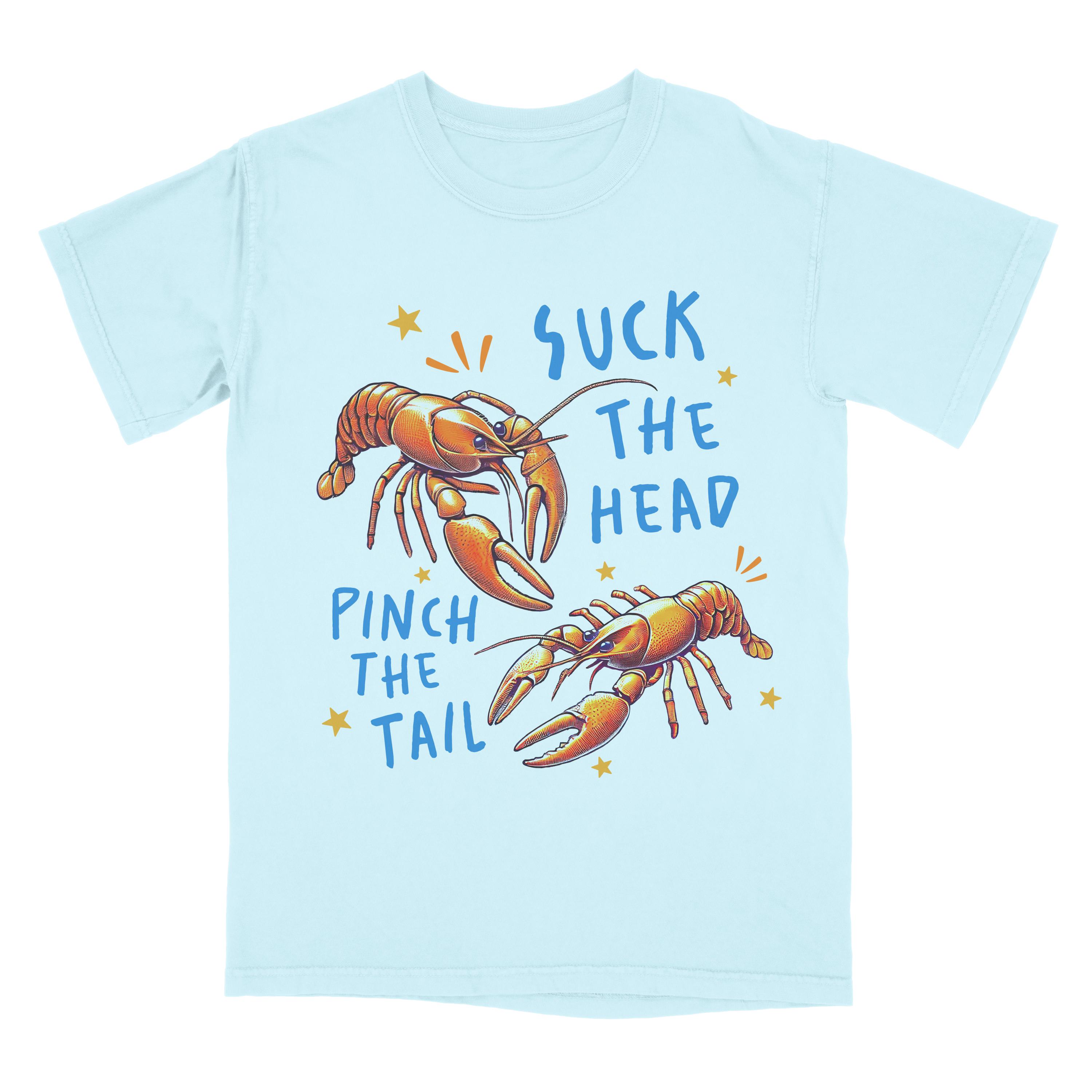 T-shirt blanc graphique Pinch da Tails Suck da Heads