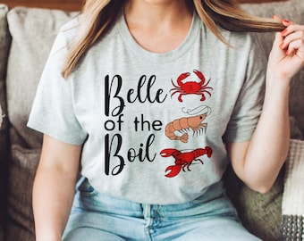 Crawfish Belle Of The Boil Unisex Graphic Shirt, Cute Crawfish Boil Shirt, Southern Louisiana Graphic Tee
