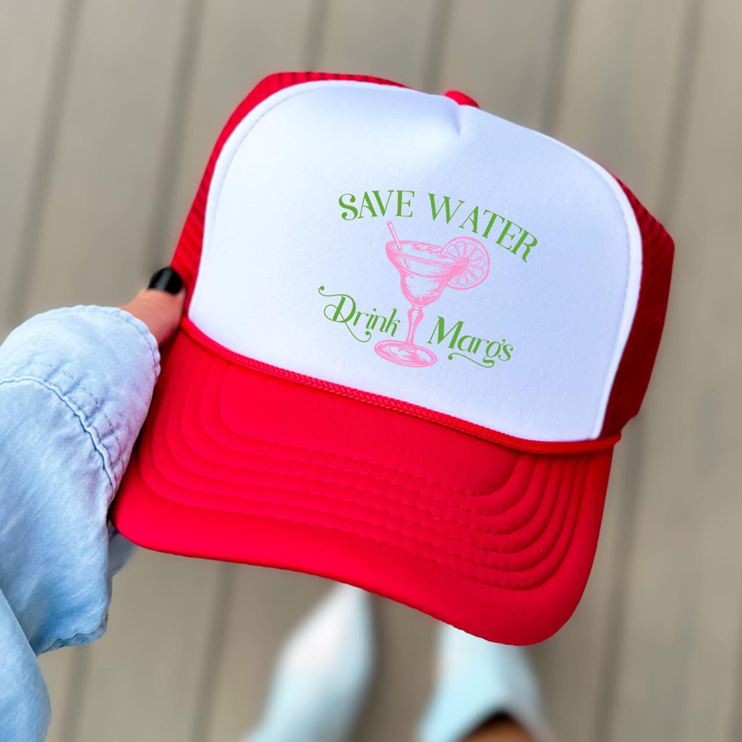 Cappello Da Camionista "Save Water Drink Margs" – Unisex, Rete, Regolabile, Estivo