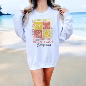 Vintage Venice Beach California Unisex Crewneck Sweatshirt, Venice Beach California Sweatshirt, Graphic Crewneck, California Gift
