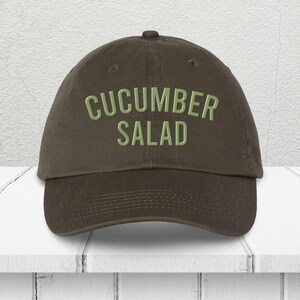 Cucumber Salad Embroidered Dad Hat, Cute Women&#39;s Dad Hat, Women&#39;s Hat, Trendy Hat, Gift For Bestie