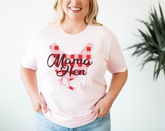 Mama Hen Unisex T-Shirt, Cute Funny Country Chicken Mother's Day Gift Tee, Mom Shirt, Mama Shirt, Strong Mama, Mom Gift