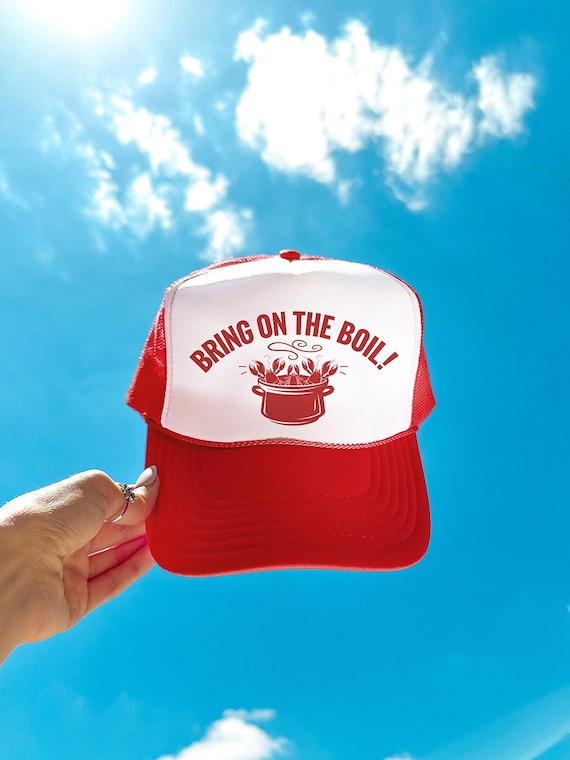 Bring On The Boil Trucker Hat | Funny Crawfish Boil Hat | Trendy & Playful Seafood Boil Cap