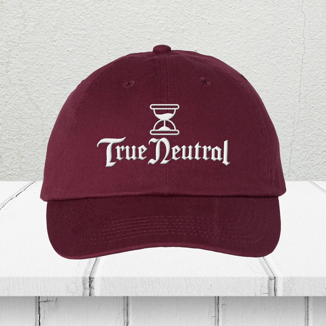 True Neutral Embroidered Dad Hat, Funny Gamer Nerd Geeky Hat, Gamer ...