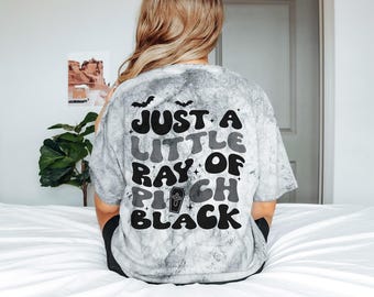 Pitch Black Front and Back Unisex Graphic Shirt, Funny Comfort Colors Color Blast Tee
