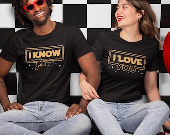 I Love You I Know Matching Couples Duo T-Shirts, Couples Husband Wife Funny Coordinating Tees Gifts for Anniversary Valentine