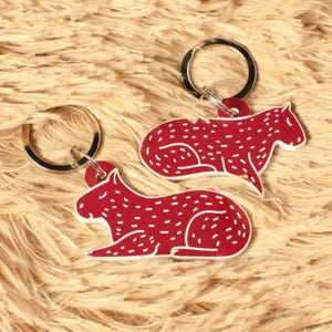 Couples Capybara Two Tone Acrylic Keychains, Cute Matching Keychain Gift, Best Friends Gift, Husband and Wife Gift, Matching Keychains
