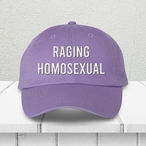 Raging Homosexual Embroidered Dad Hat, Cute Gay Pride Dad Hat, Queer LGBTQ Baseball Hat, Gift For Bestie