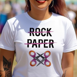 Lesbian Rock Paper Scissors Unisex T-Shirt, Pride Shirt, LGBTQ Tee, Gay T-Shirts, Gay Pride Shirt, Lesbian Pride Shirt, Rainbow Tee