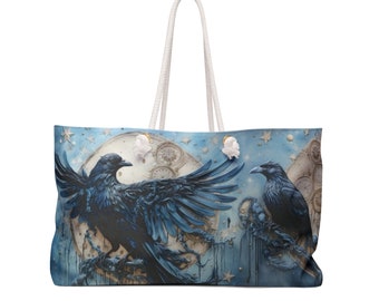 Mystical Night Raven Lovers Weekender Bag