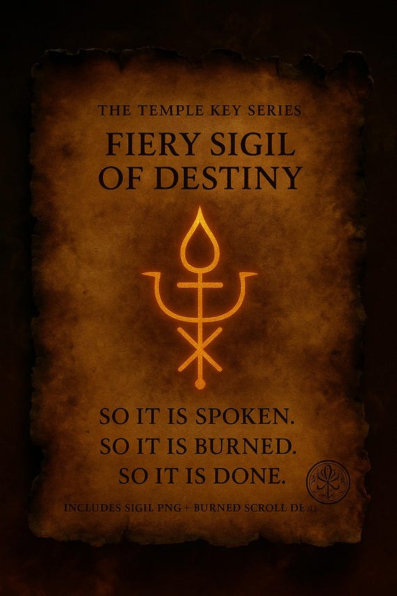 Fiery Sigil of Destiny | Temple Key Series | Activation Scroll +