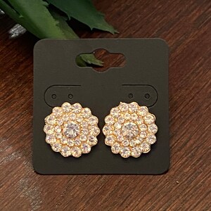 Beautiful Crystal and Gold Special Occasion Earrings