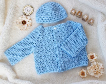 Ensemble pull bleu bébé