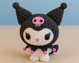クロミをモチーフにしたかぎ針編みのフィギュア - PLAでプリントした