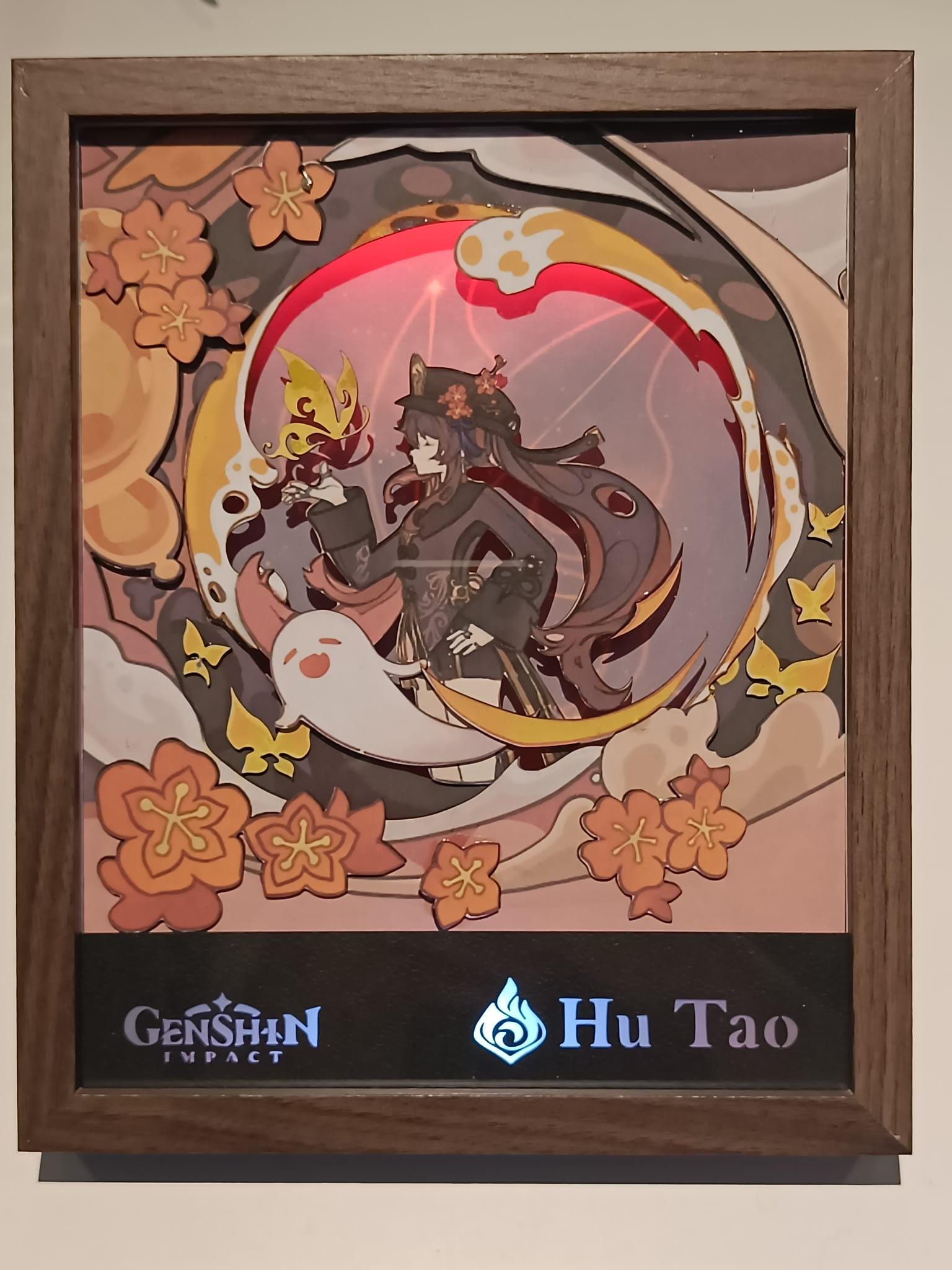 Hu Tao Lightbox and Frame - Handmade Genshin Impact Decorations