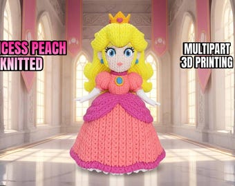 3Dプリント ピーチ姫風 フィギュア 大型 3Dプリントされたピーチ姫フィギュア：任天堂ファンアートコレクターズ