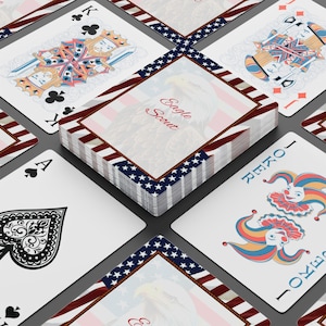 Baraja de póquer con temática de Eagle Scout, baraja de cartas única para coleccionistas, regalos para jugadores, juego de cartas patriótico, elementos esenciales para una noche de póquer