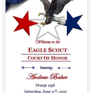 Aangepast DIGITAL Eagle Scout Court of Honor-programma