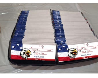 Digital Customized, Eagle Patriotic,  E- Scout,  Court of Honor Chocolate wrapper - Thank You