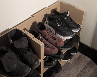 Archivos CNC de zapatero apilable modular (SVG)