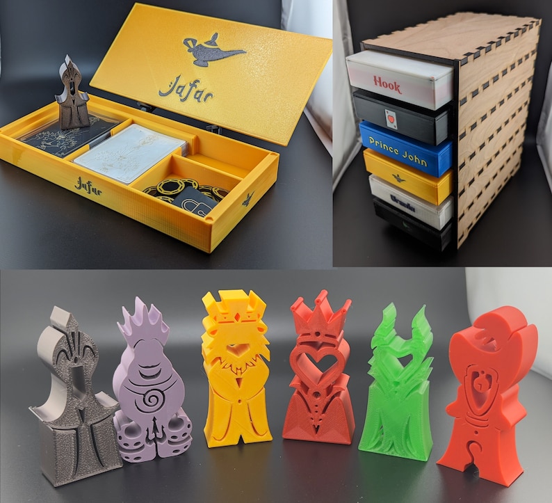Disney Villainous Game Box, Slim Design + Player Marker (Digital File) image 1
