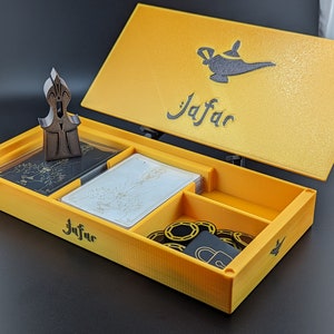 Jafar box and Marker. Shown with acrylic Stock Upgrade tokens
"Almost complete" does not include acrylic tokens.
Game shown for demonstration purposes only, listing does not include a copy of the game.