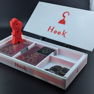 Hook box and Marker shown with the tokens that come in the base game
"Almost complete" does not include acrylic tokens.
Game shown for demonstration purposes only, listing does not include a copy of the game.