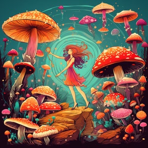 A fairy in her home/AI Generated Art/ AI Digital Prints/ Downloadable/ Printable Art