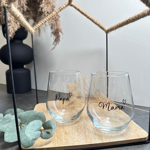 Drinking glass / water glass | personalized | with heart