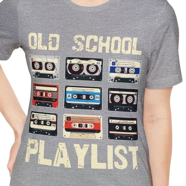 Playlist T shirt,Old School playlist,cassette tape T shirt,Retro t shirt,Music t shirt,Nostalgia T shirt