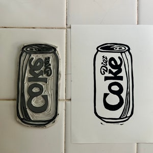 Diet Coke Print (Linocut)