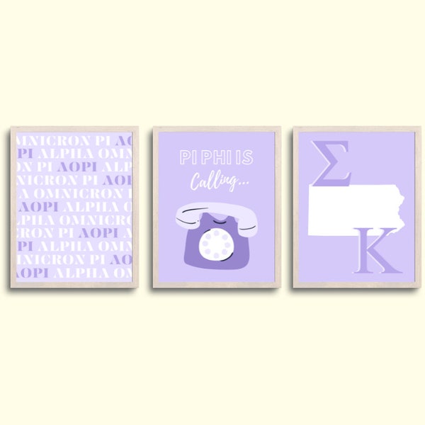 CUSTOM Sorority Poster Set